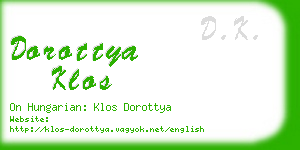 dorottya klos business card